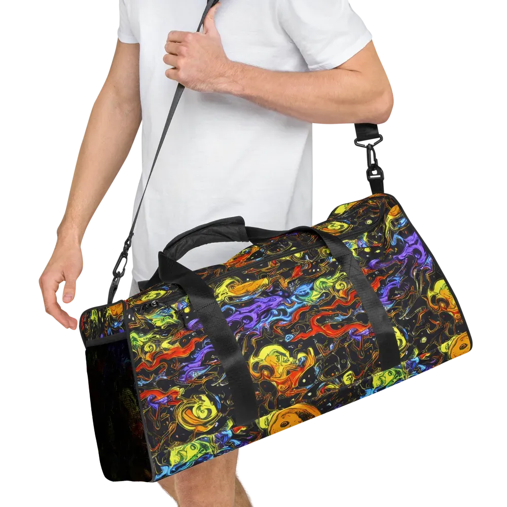 Ultraviolet Ocean on Duffle Bag — Right Front