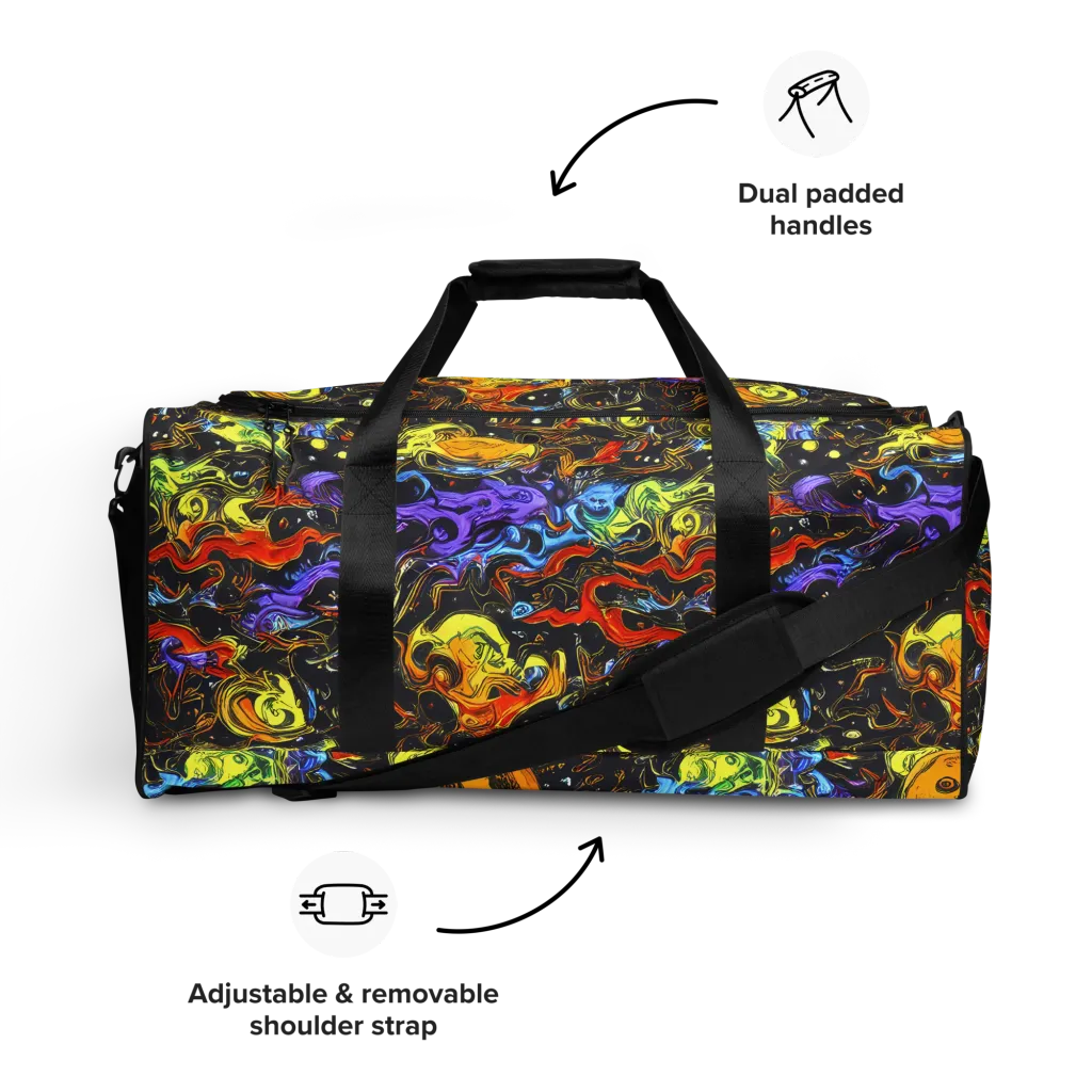 Ultraviolet Ocean on Duffle Bag — Front