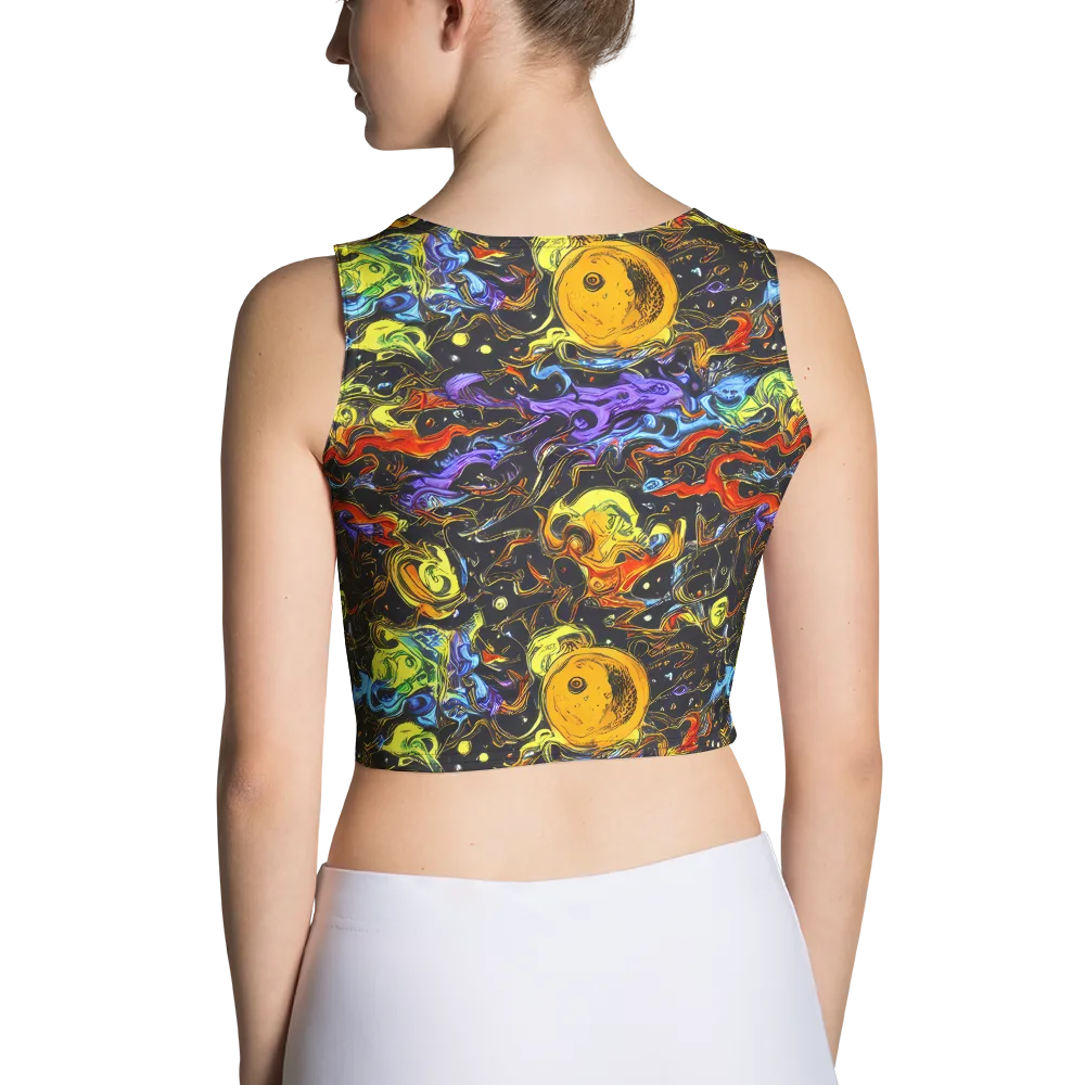 Ultraviolet Ocean on Crop Top — Back
