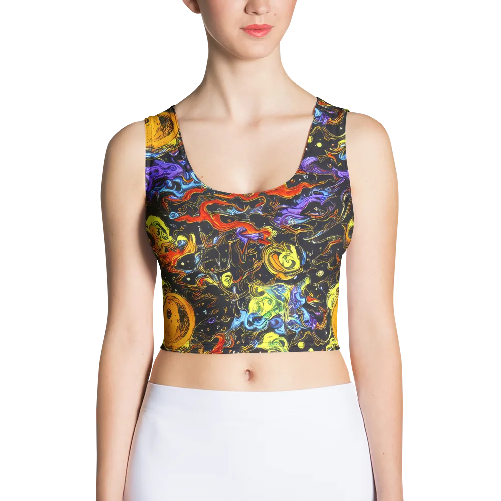 Ultraviolet Ocean on Crop Top — Front