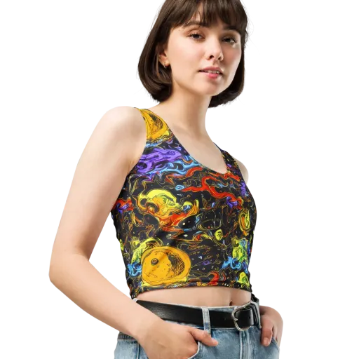 Ultraviolet Ocean on a Crop Top