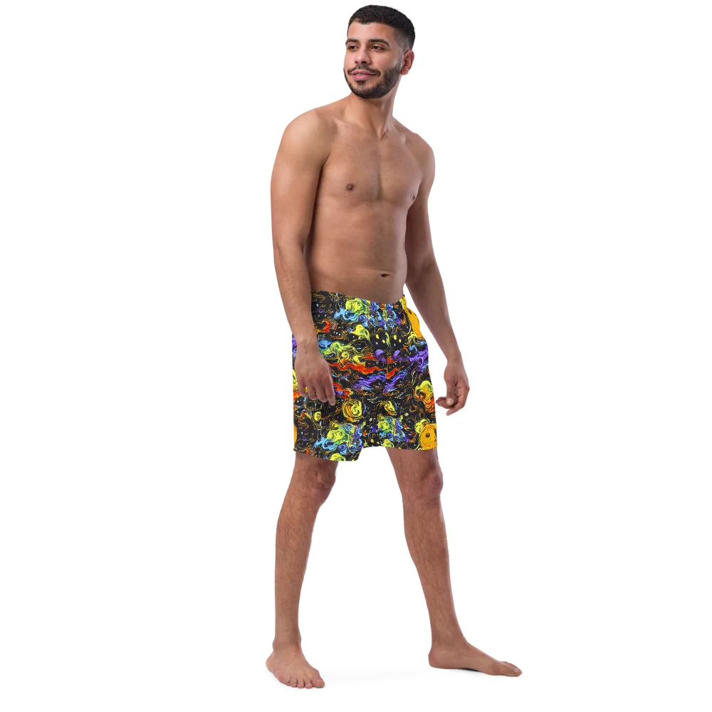 Ultraviolet Ocean on Swim Trunks — Right Front
