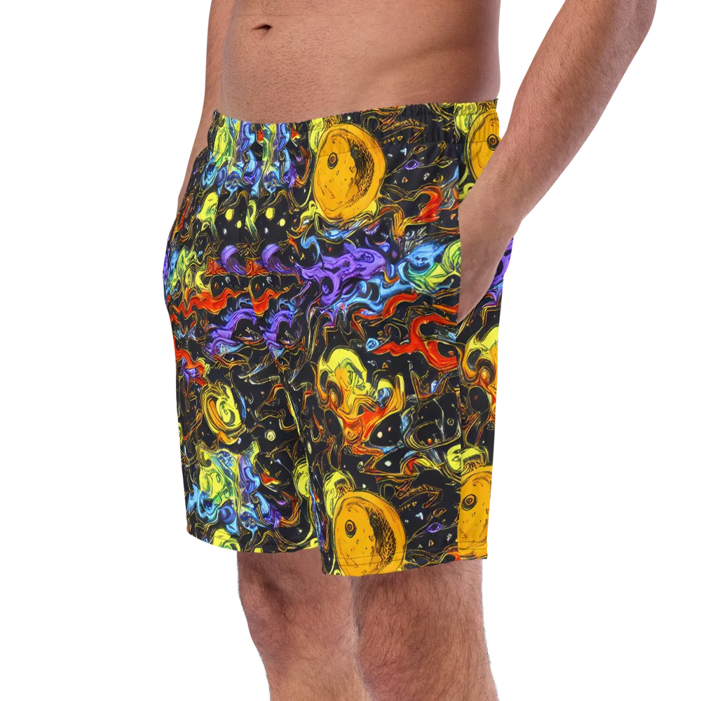 Ultraviolet Ocean on Swim Trunks — Left Front