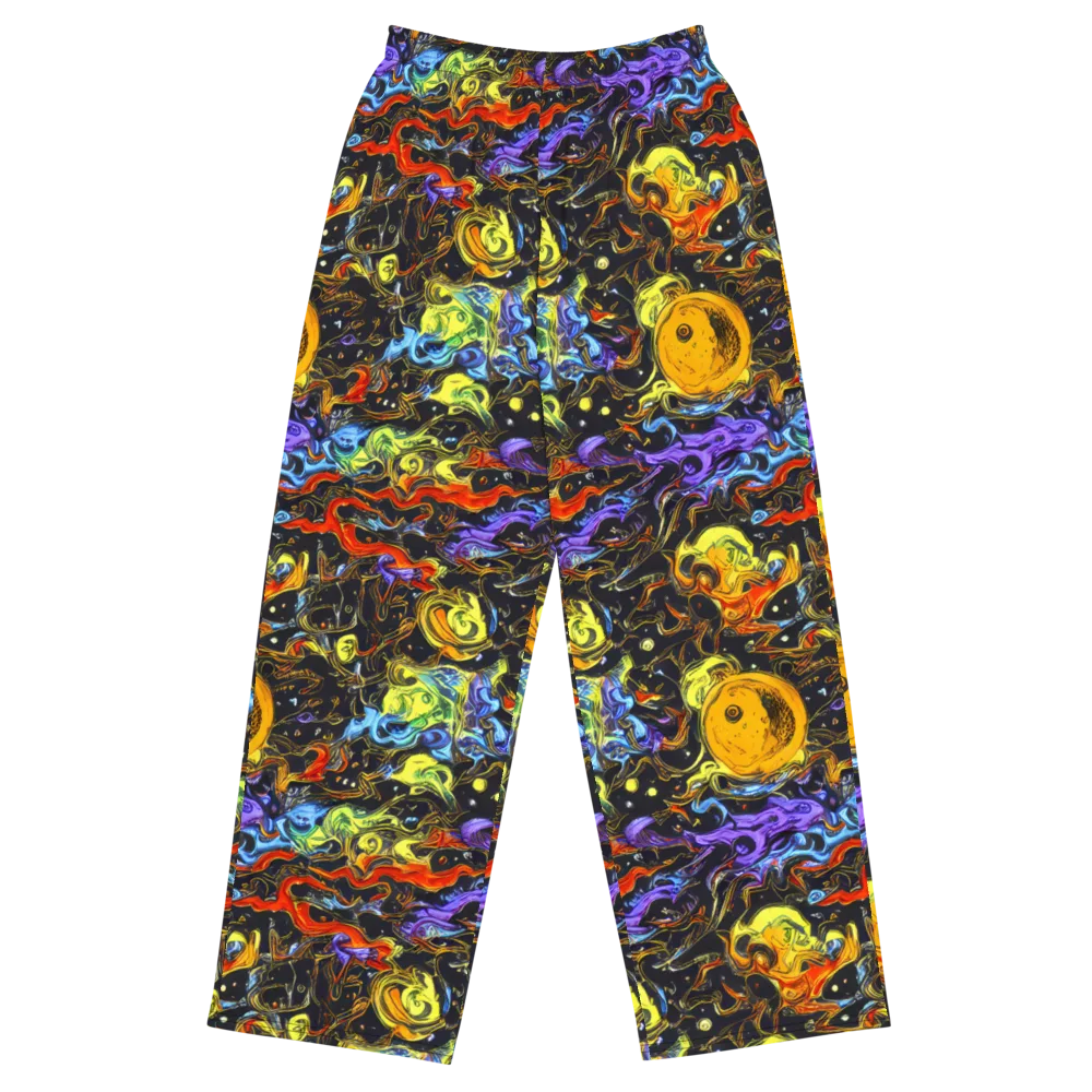 Ultraviolet Ocean on Wide-Leg Pants — Front
