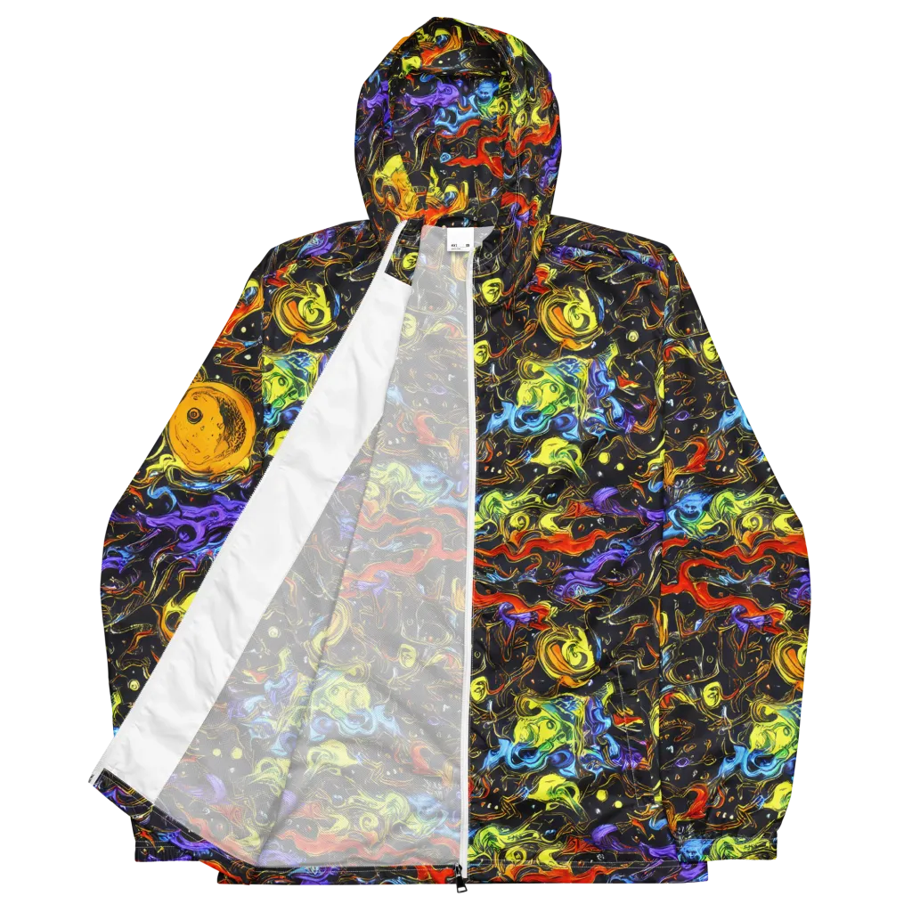 Ultraviolet Ocean on Men's Windbreaker — Front