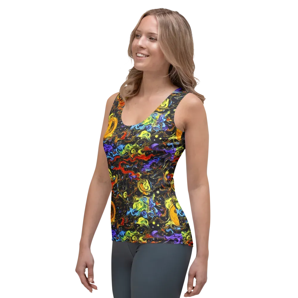 Ultraviolet Ocean on Women's Tank Top — Left Front