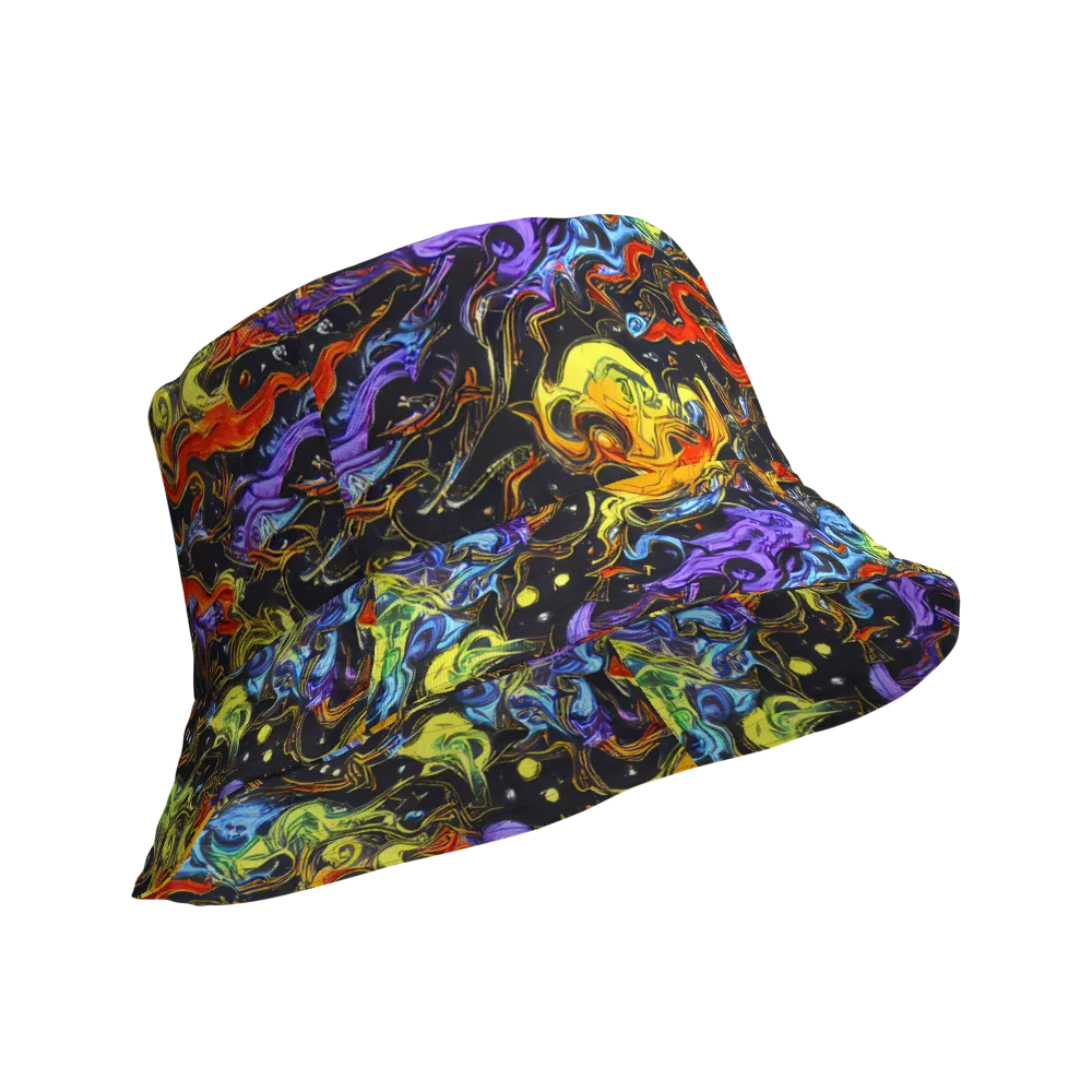 Ultraviolet Ocean on Reversible Bucket Hat — Product details Outside