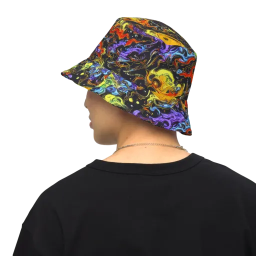 Ultraviolet Ocean on a Reversible Bucket Hat
