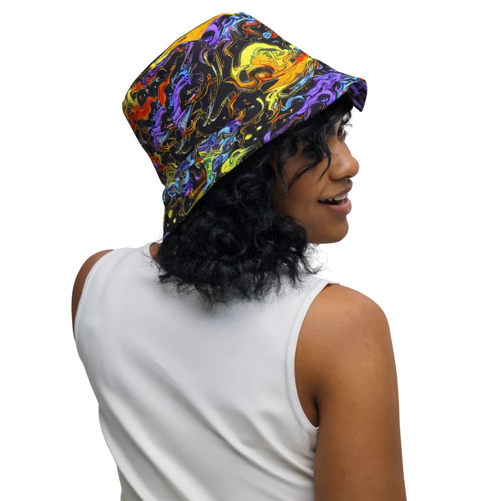Ultraviolet Ocean on Reversible Bucket Hat — Right Outside