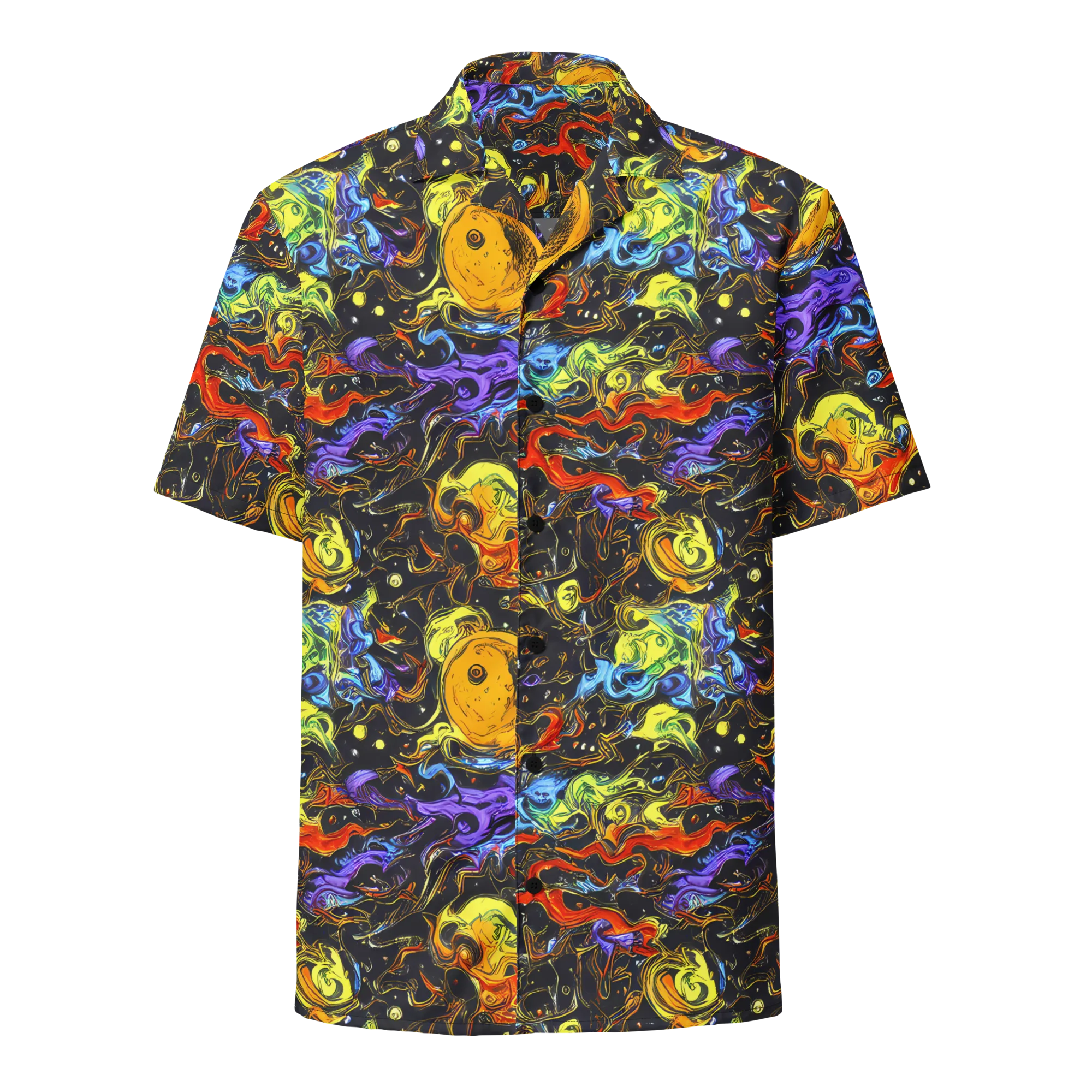 Ultraviolet Ocean on Button Shirt — Front