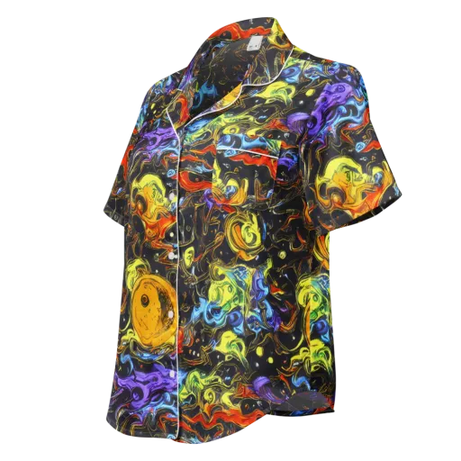 Ultraviolet Ocean on a Women's Short Sleeve Pajama Top