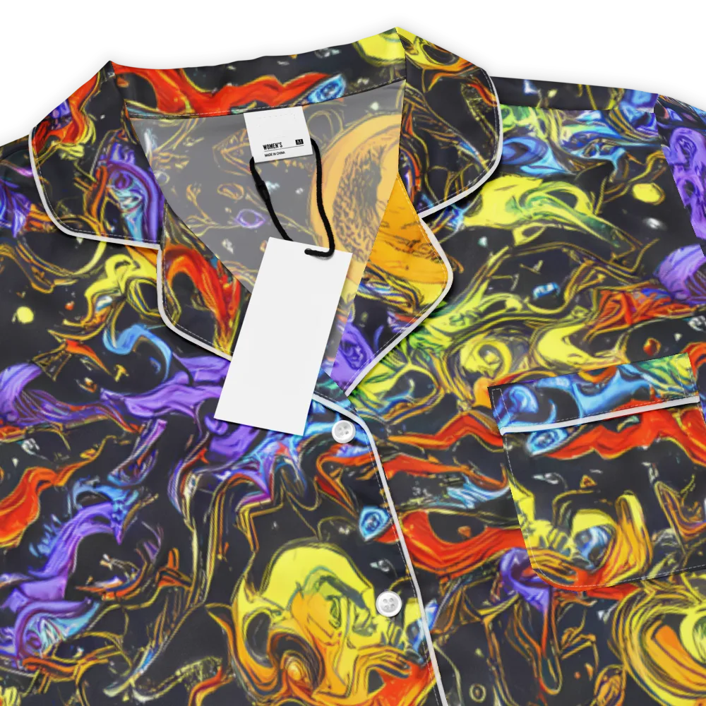 Ultraviolet Ocean on Women's Short Sleeve Pajama Top — Product details