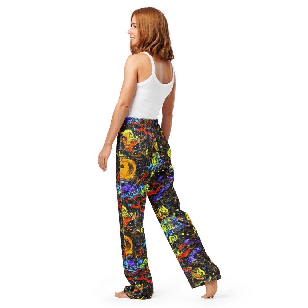 Ultraviolet Ocean on Women's Pajama Pants — Back
