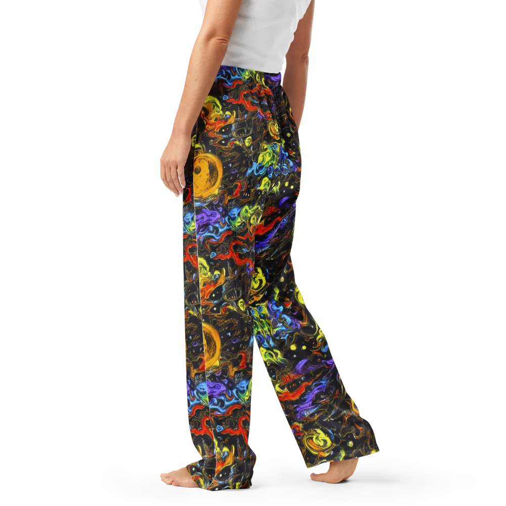 Ultraviolet Ocean on Women's Pajama Pants — Left