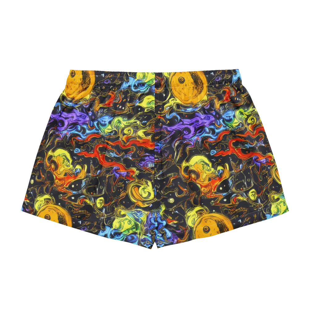 Ultraviolet Ocean on Women's Pajama Shorts — Back