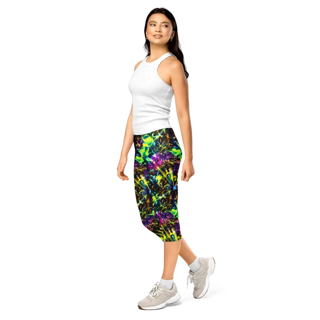 Acid Rainfall on Capri Leggings — Left Front
