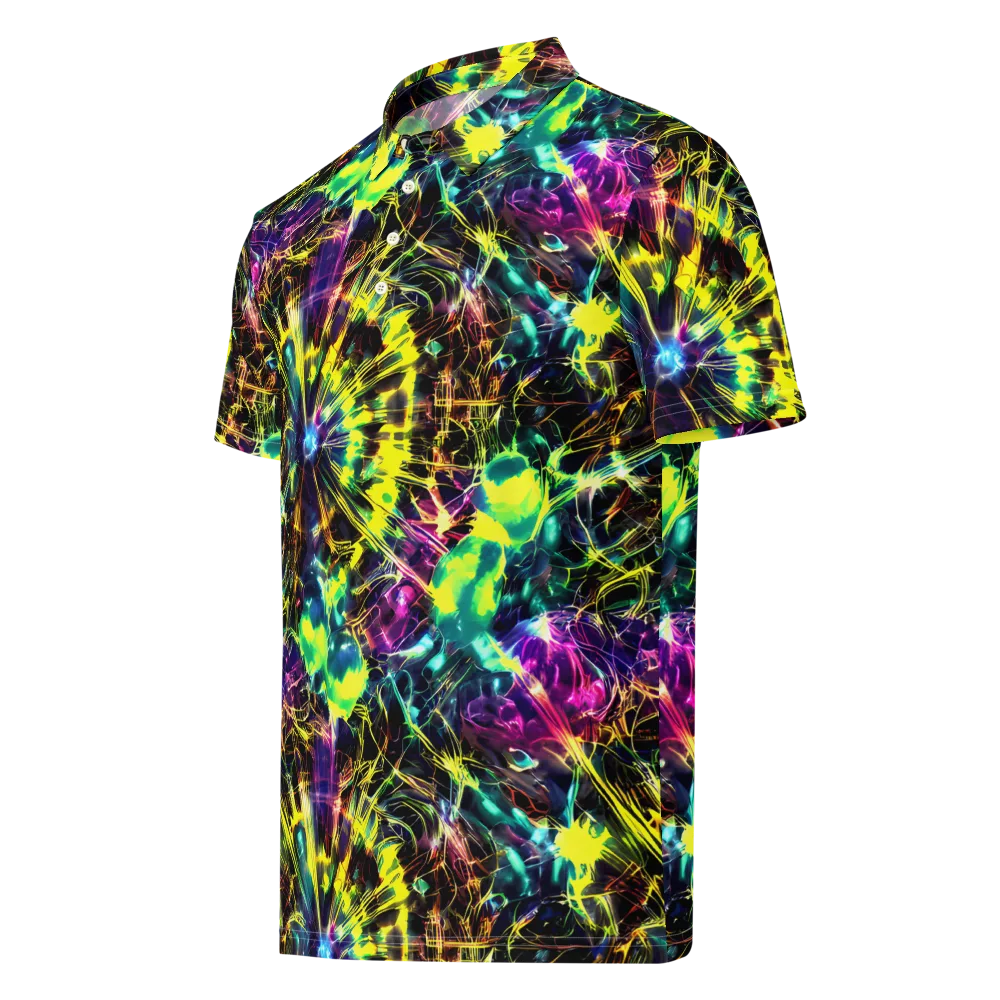 Acid Rainfall on Men's Slim Fit Polo Shirt — Left Front