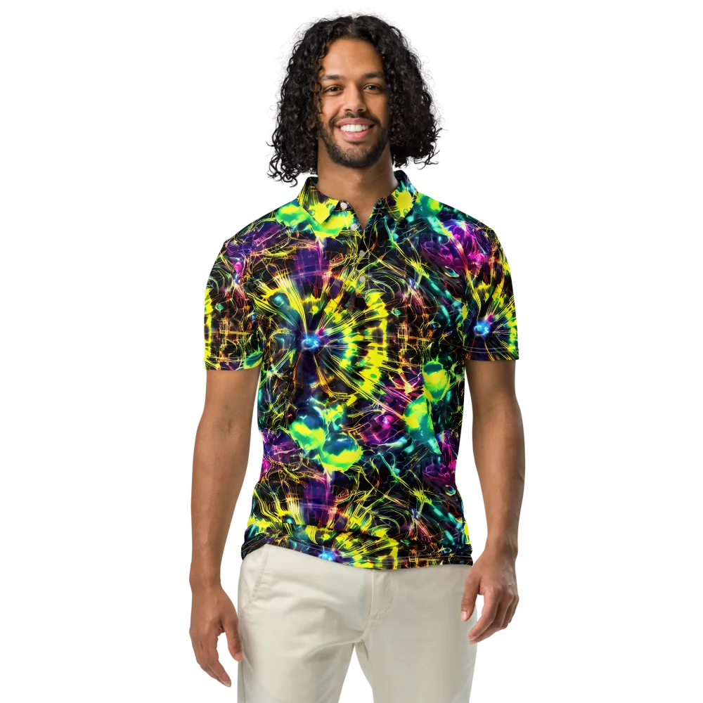 Acid Rainfall on Men's Slim Fit Polo Shirt — Front