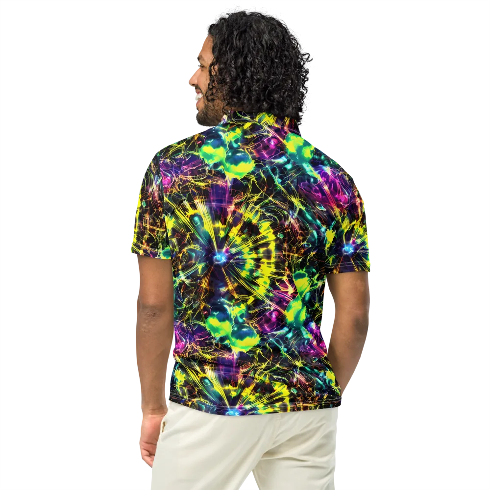 Acid Rainfall on Men's Slim Fit Polo Shirt — Back