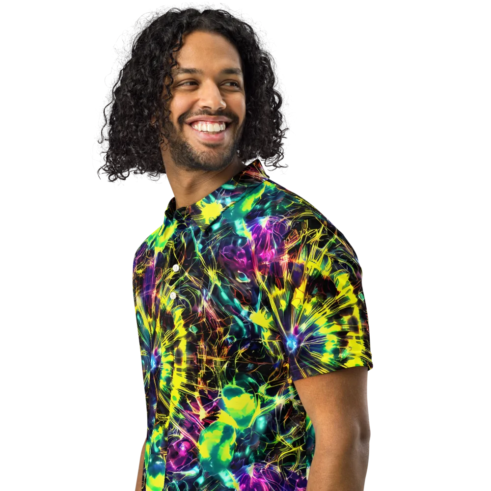 Acid Rainfall on Men's Slim Fit Polo Shirt — Left Front