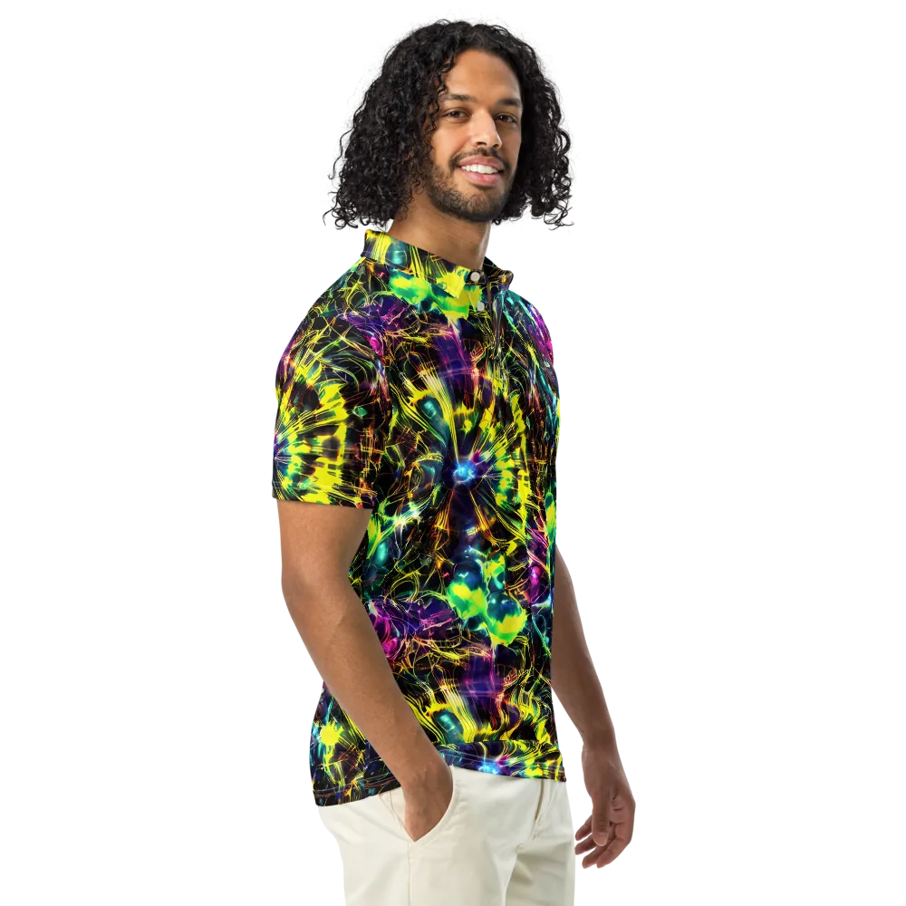 Acid Rainfall on Men's Slim Fit Polo Shirt — Right Front