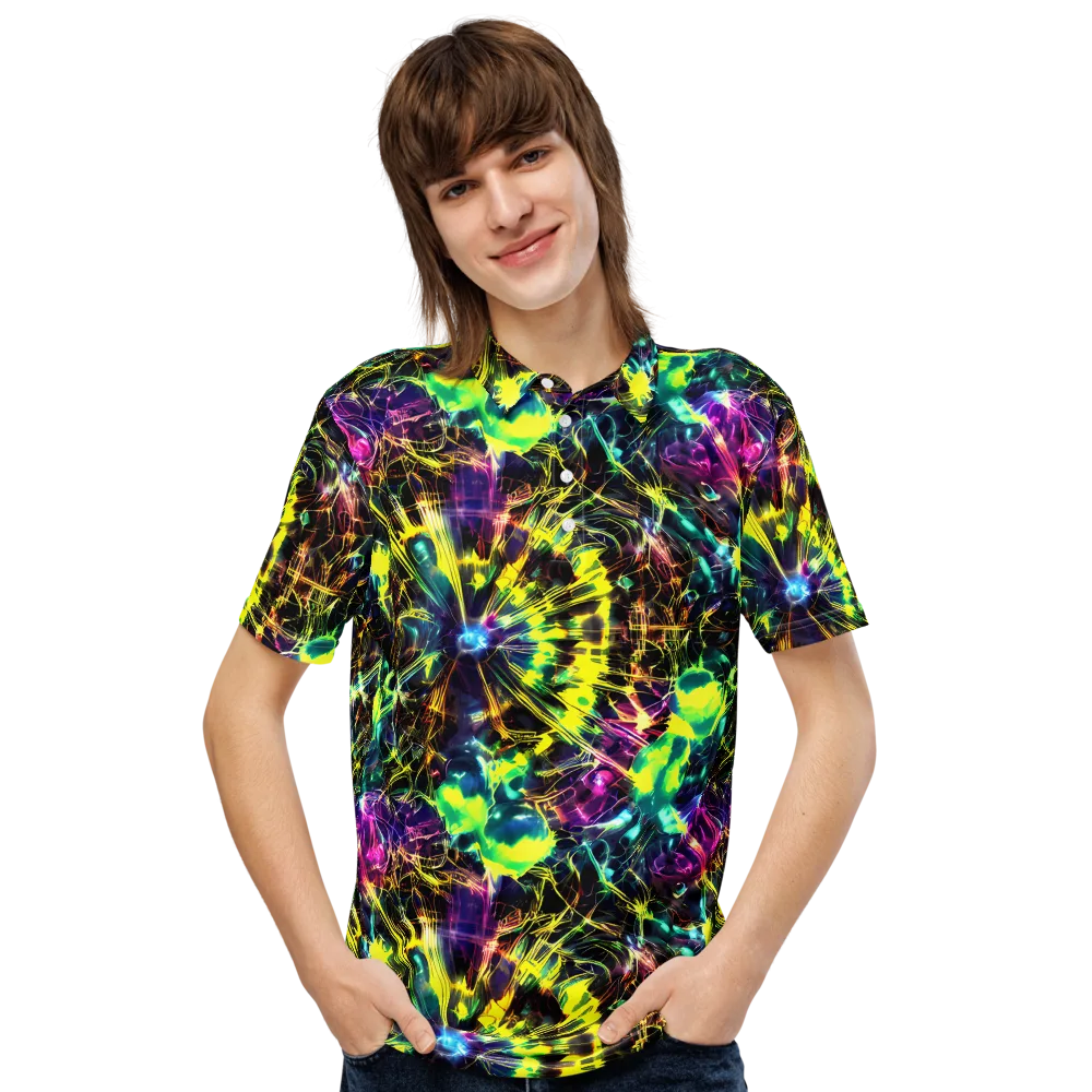 Acid Rainfall on Men's Slim Fit Polo Shirt — Front