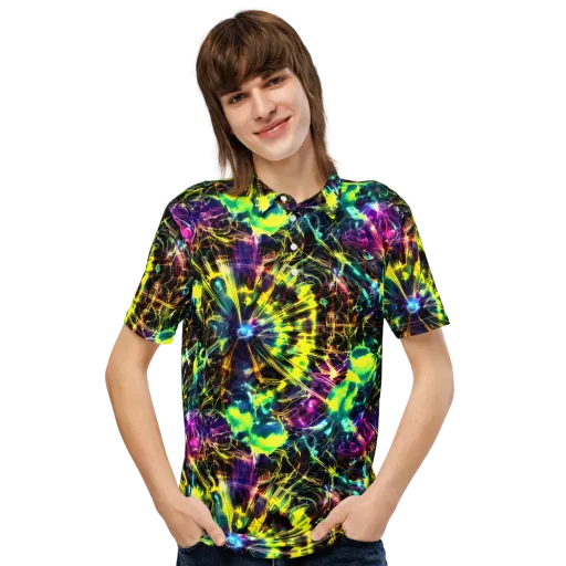 Acid Rainfall on a Men's Slim Fit Polo Shirt