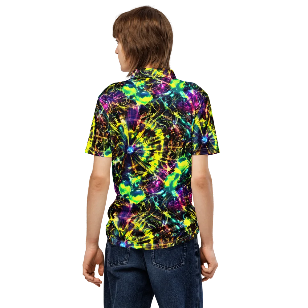 Acid Rainfall on Men's Slim Fit Polo Shirt — Back