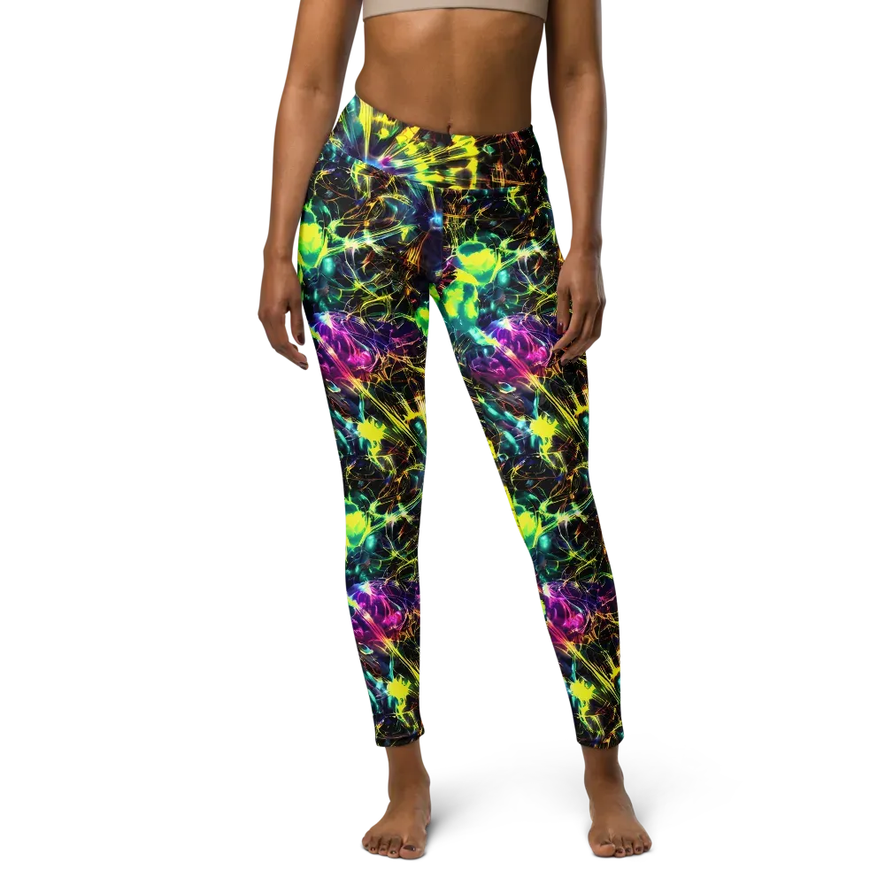Acid Rainfall on Yoga Leggings — Front