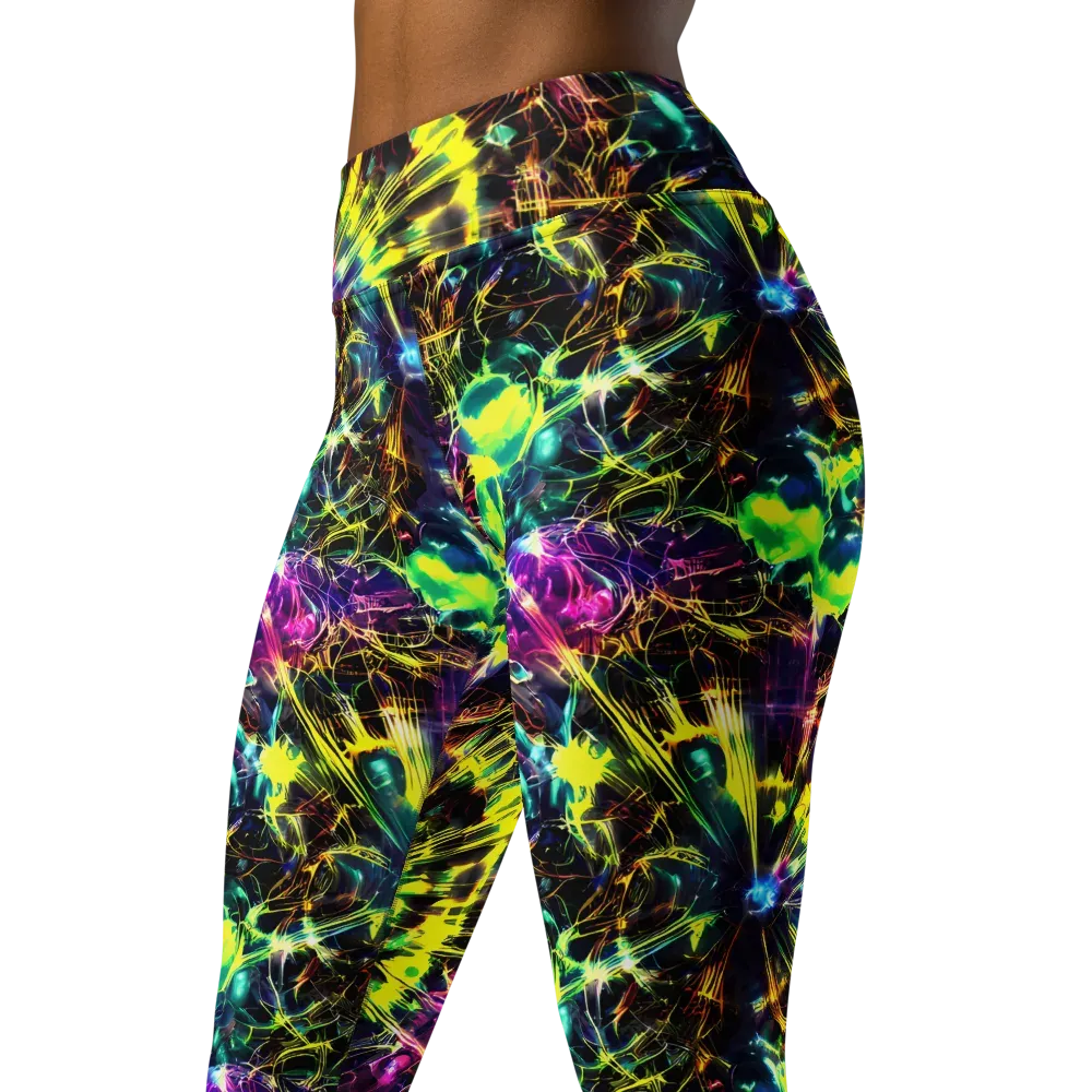 Acid Rainfall on Yoga Leggings — Left Front