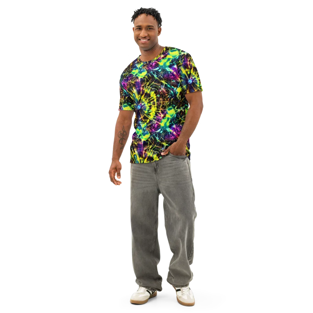 Acid Rainfall on Men's Cotton Crew Neck T-Shirt — Front