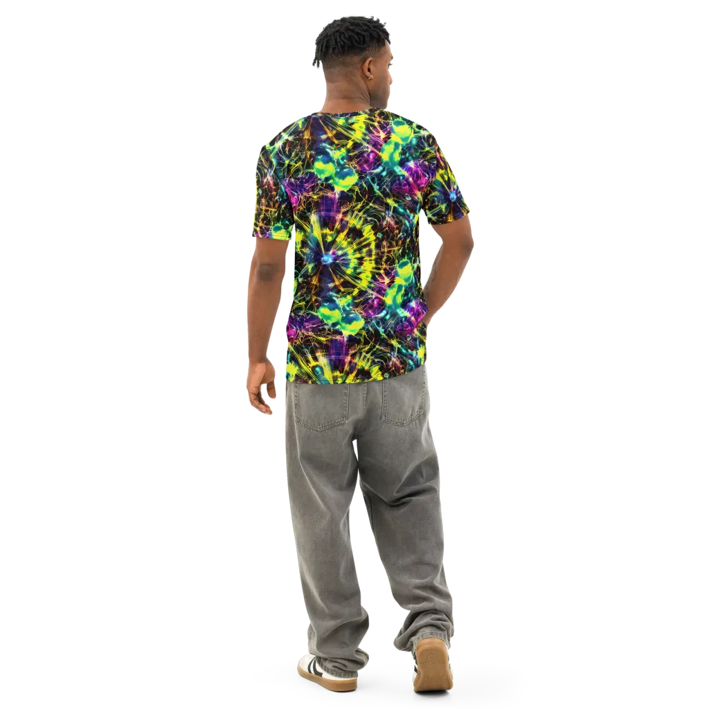 Acid Rainfall on Men's Cotton Crew Neck T-Shirt — Back