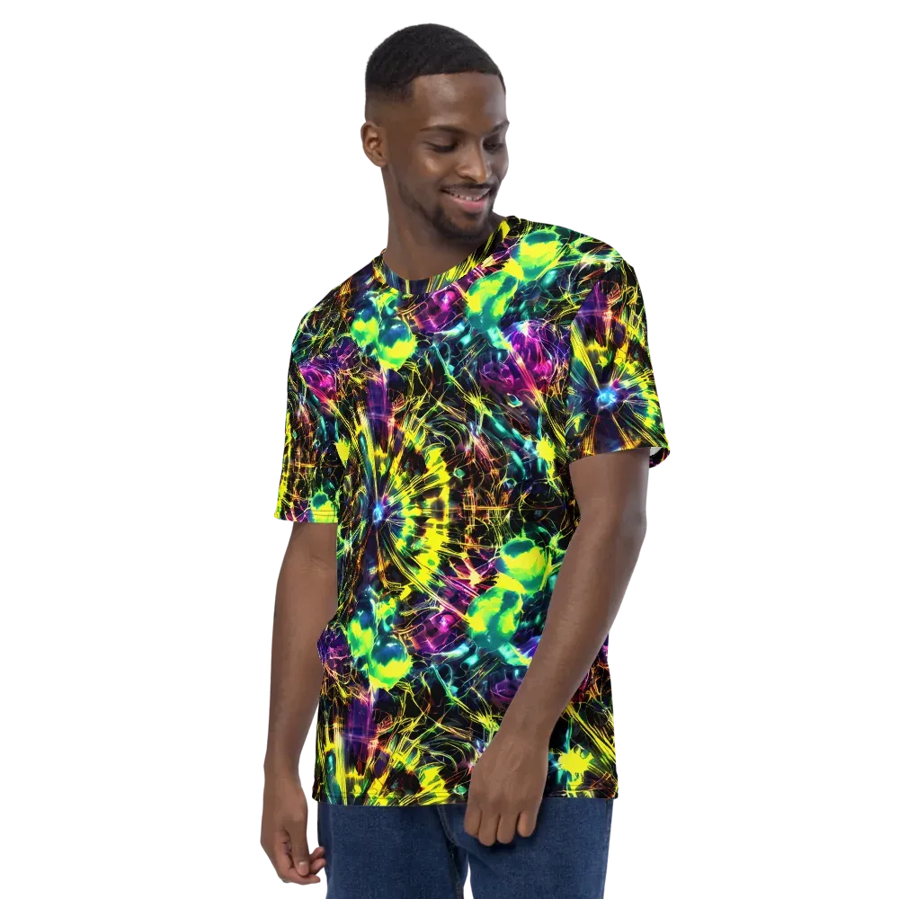 Acid Rainfall on Men's Crew Neck T-Shirt — Left
