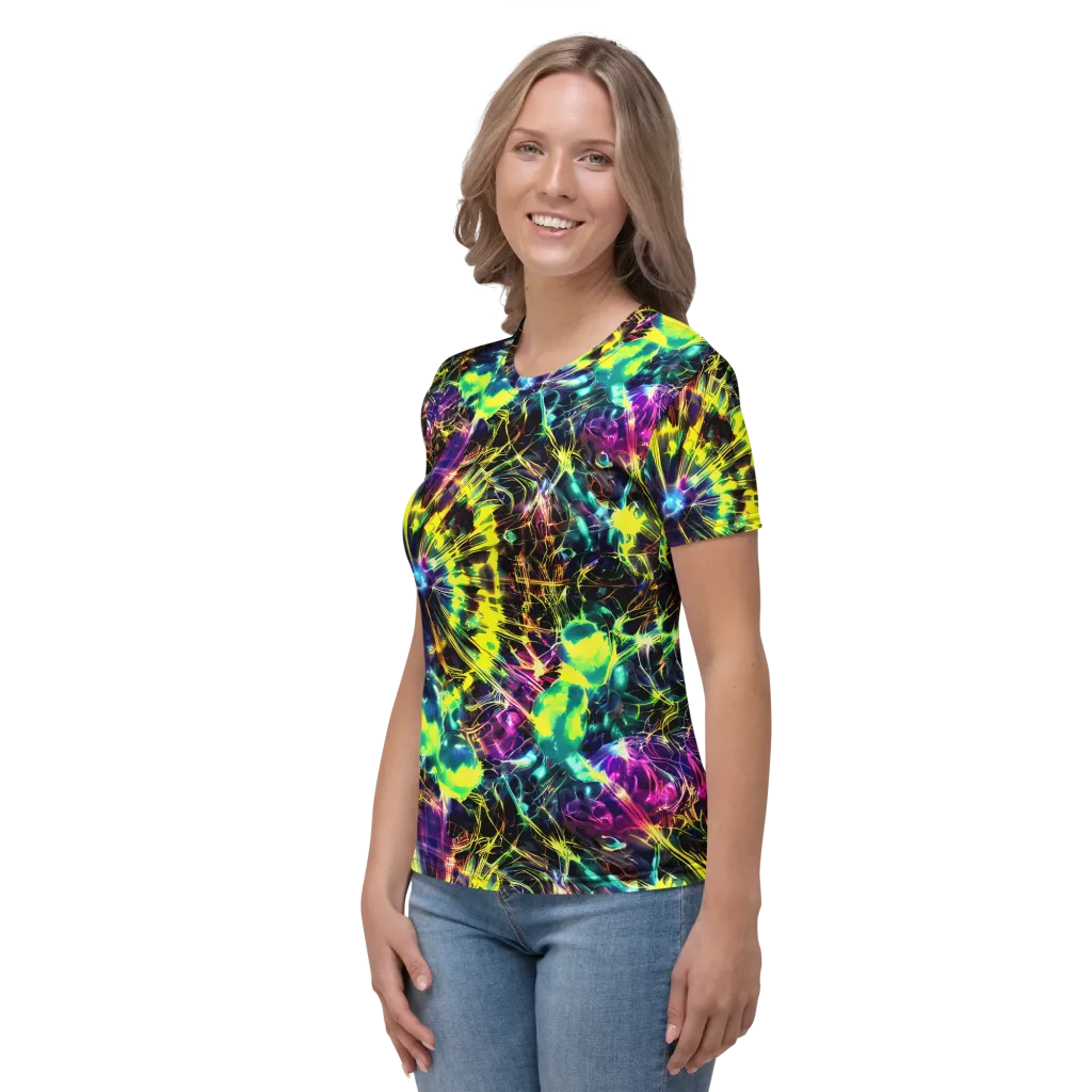 Acid Rainfall on Women's Crew Neck T-Shirt — Left