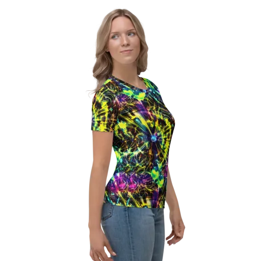 Acid Rainfall on a Women's Crew Neck T-Shirt