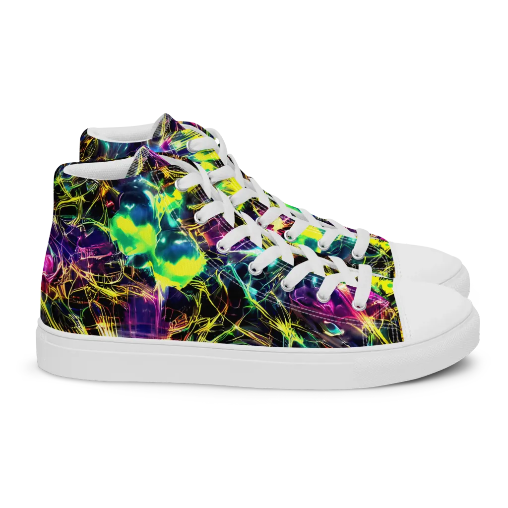 Acid Rainfall on Women's High Top Canvas Shoes — Right