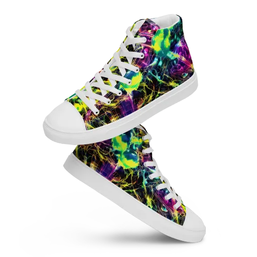 Acid Rainfall on a Women's High Top Canvas Shoes