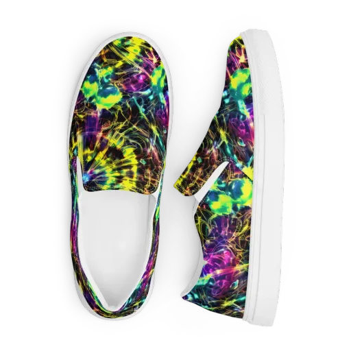 Acid Rainfall on a Men's Slip-On Canvas Shoes