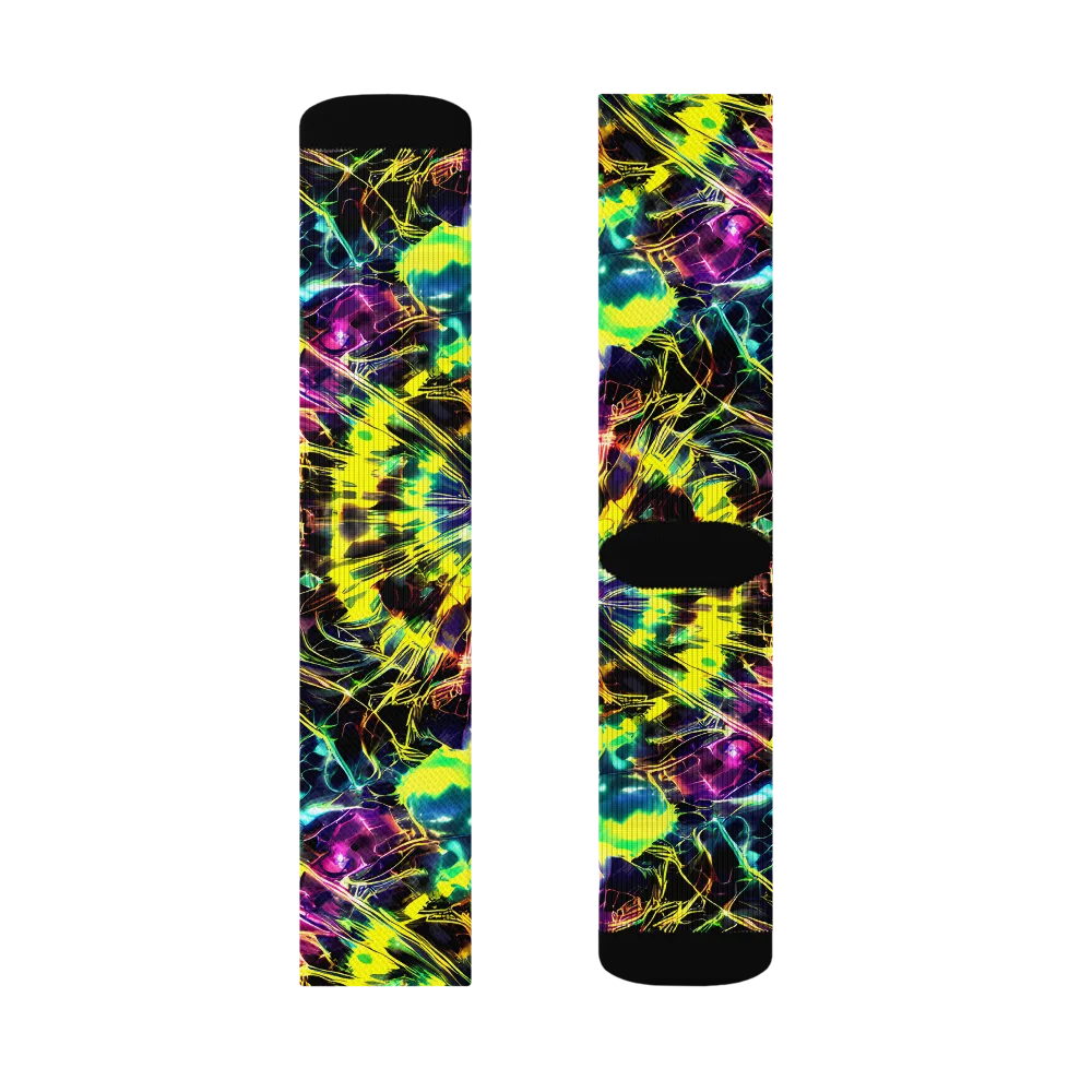 Acid Rainfall on Socks — Left Sock