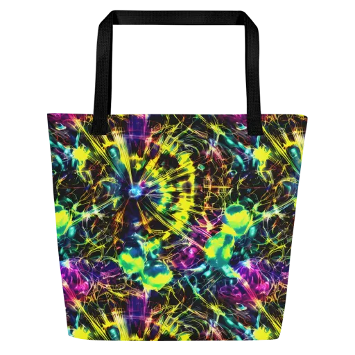 Acid Rainfall on a Large Tote Bag W/ Pocket