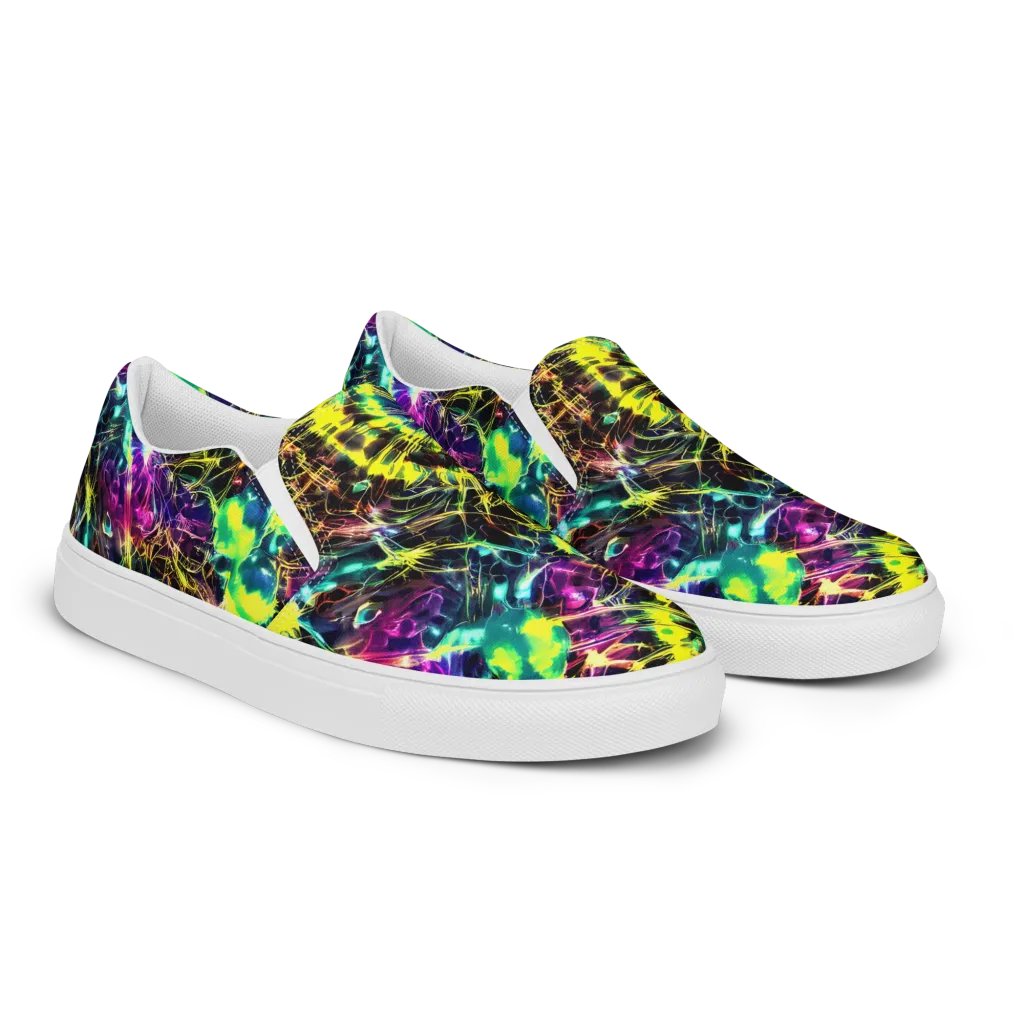 Acid Rainfall on Women's Slip-On Canvas Shoes — Right Front