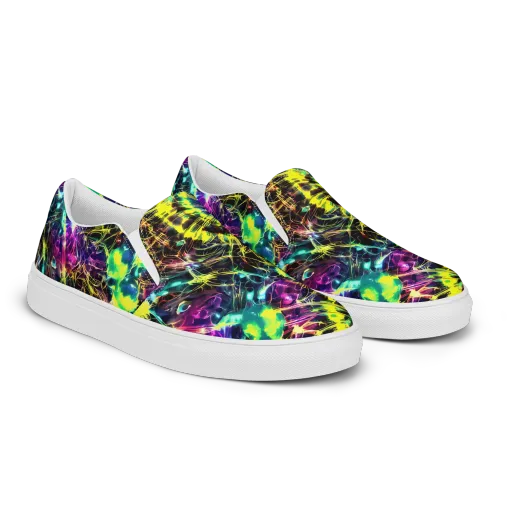 Acid Rainfall on a Women's Slip-On Canvas Shoes