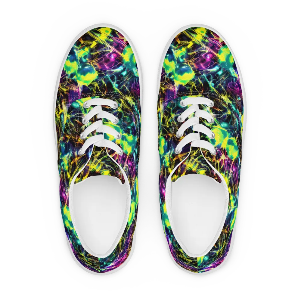 Acid Rainfall on Men's Lace-Up Canvas Shoes — Front