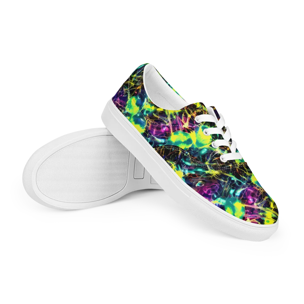 Acid Rainfall on Men's Lace-Up Canvas Shoes — Right Front