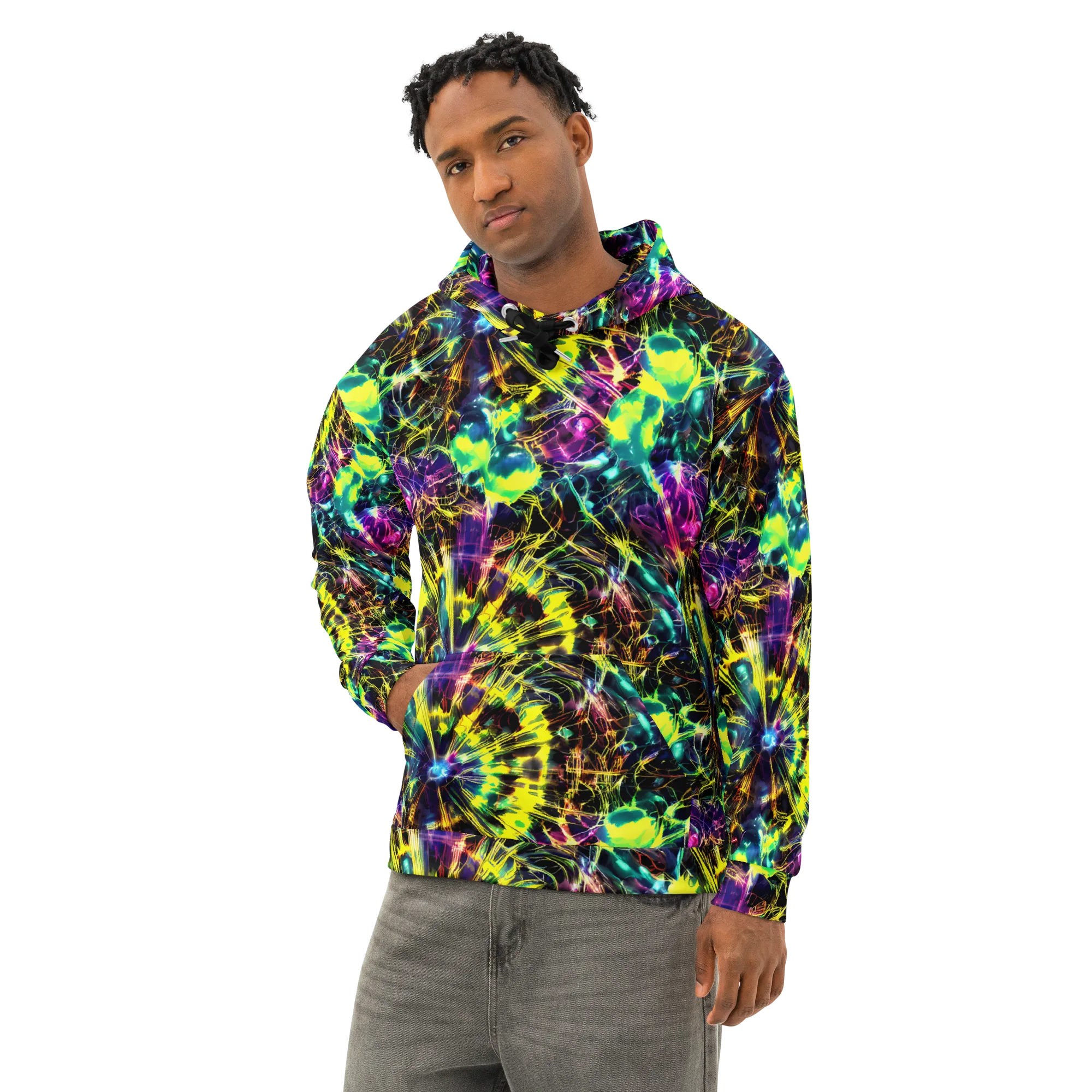 Acid Rainfall on Cotton Hoodie — Left Front
