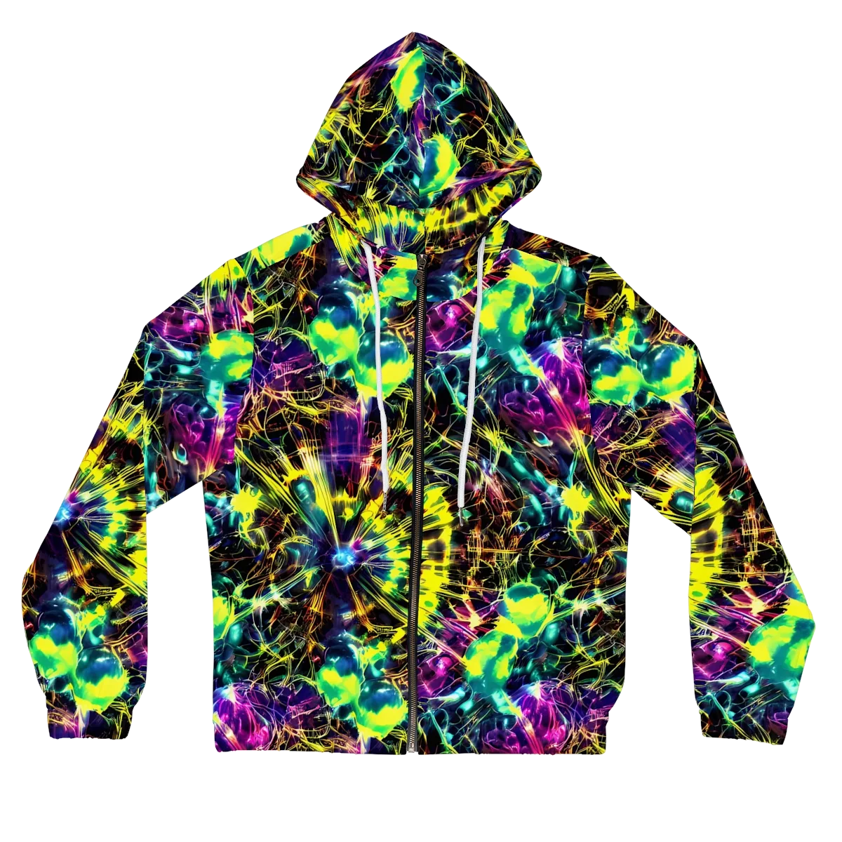Acid Rainfall on Women's Full-Zip Hoodie — Front