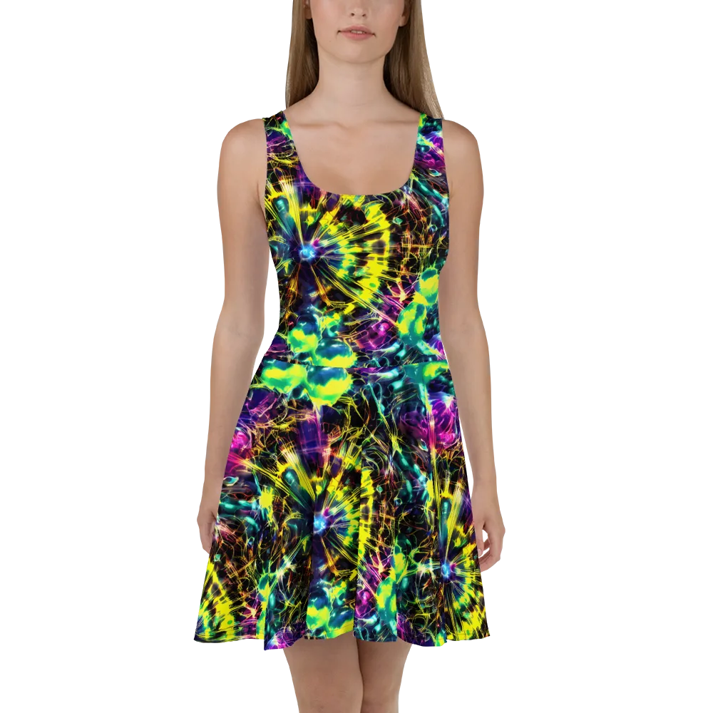 Acid Rainfall on Skater Dress — Front
