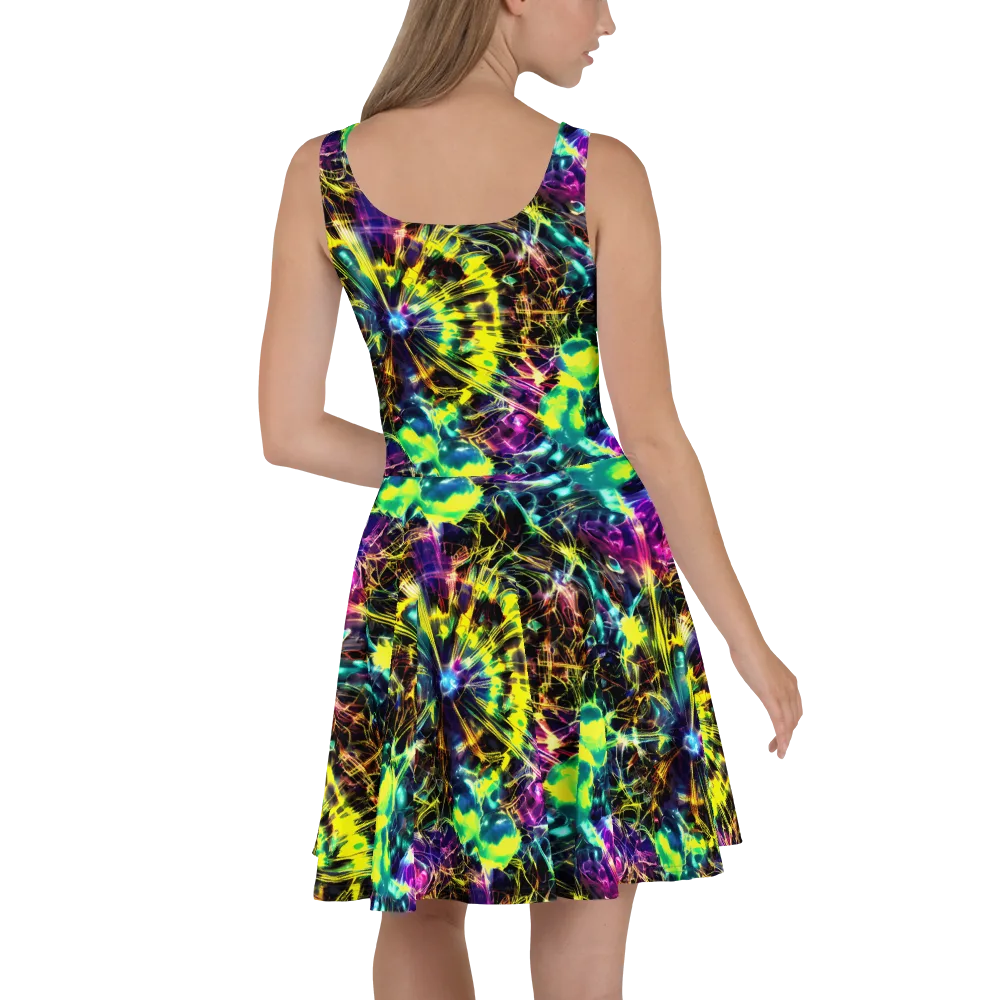 Acid Rainfall on Skater Dress — Back