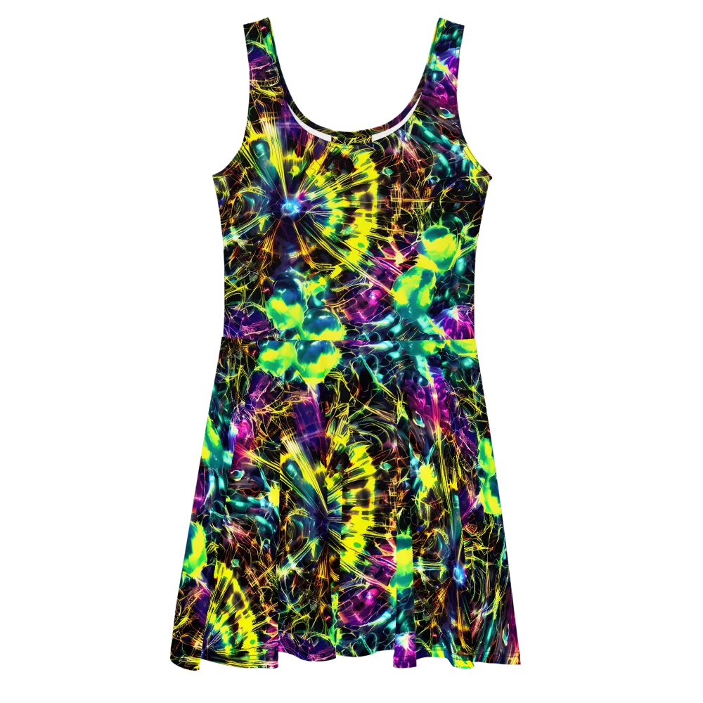Acid Rainfall on Skater Dress — Front