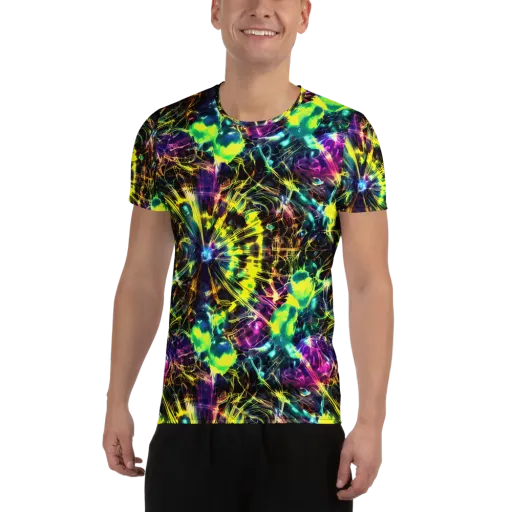 Acid Rainfall on a Men's Athletic T-Shirt